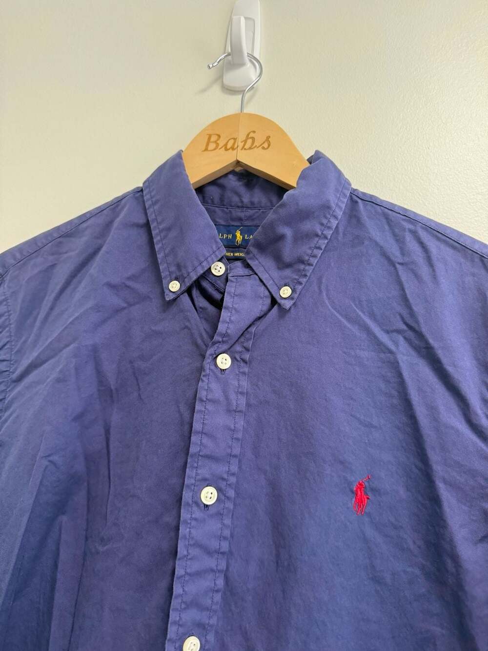 Ralph Lauren Featherweight Twill Button-Down Shirt Size M Blue